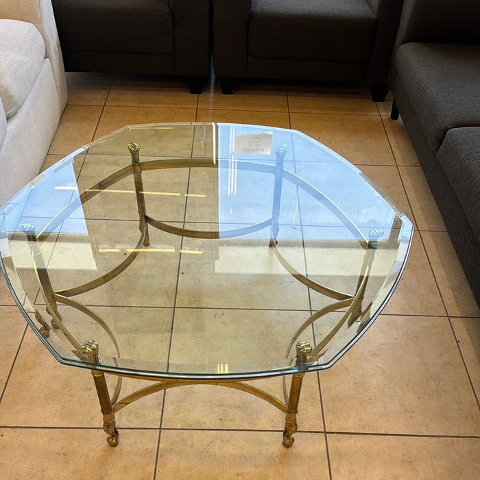 Scalloped Glass Coffee Table