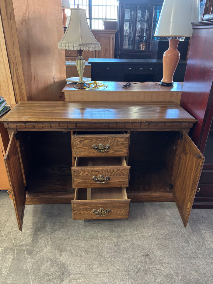 54”W Brown Solid Wood Dresser