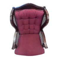 Kane Wing Chair With Burgundy Cushion