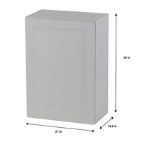 Edson 30-Inch H Shaker Style Assembled Kitchen Wall Cabinet in Grey