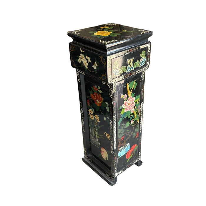 12-Inch Chinoiserie Lacquered Media Storage Cabinet