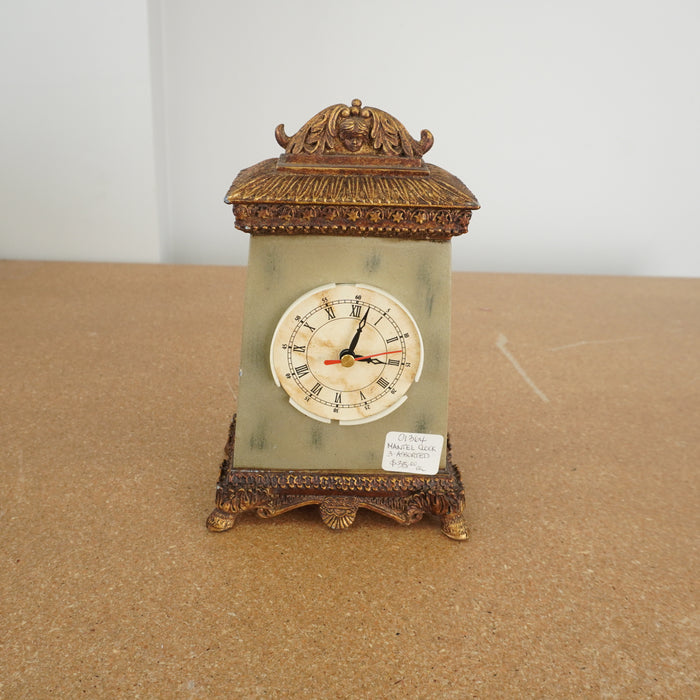 6-inch W Vintage Decorative Mantel Clock