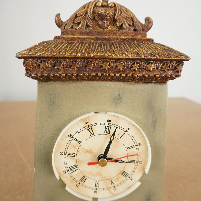 6-inch W Vintage Decorative Mantel Clock