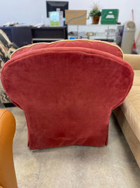 Red Armchair With Yellow Piping