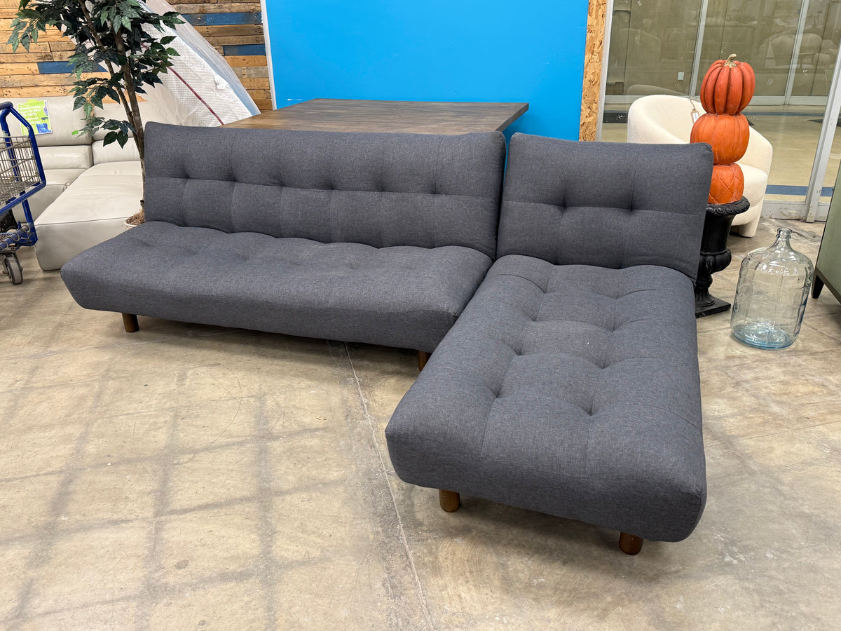 Light Grey Fabric L-Sectional (Set of 2)