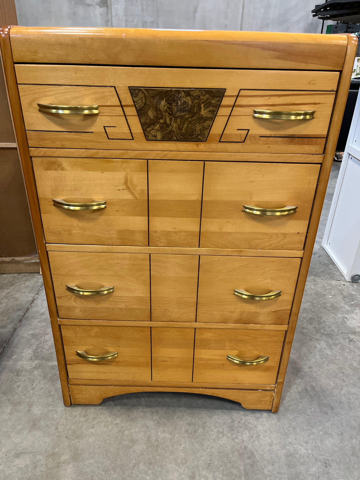 28"W 4 Drawer Inlaid Dresser
