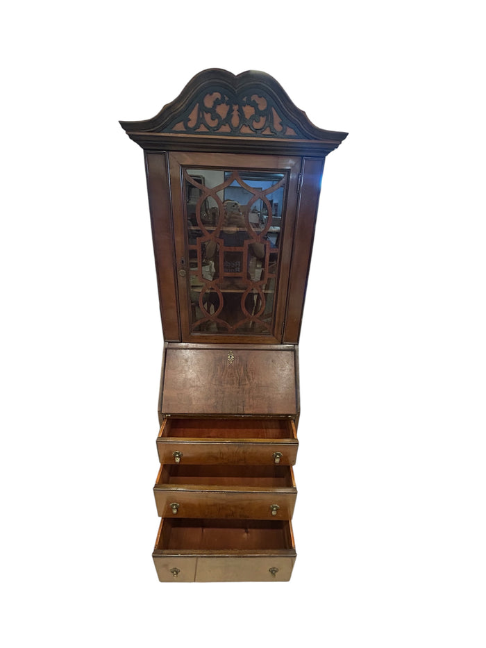 Chippendale Glass Secretary Desk