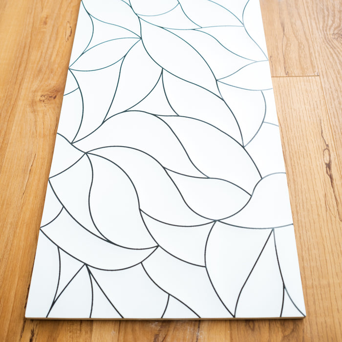 12" x 36" Brooklyn Ceramic White Wall Tiles