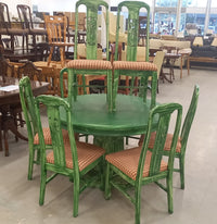 Rustic Farmhouse-Style Dining Set with 8 Chairs