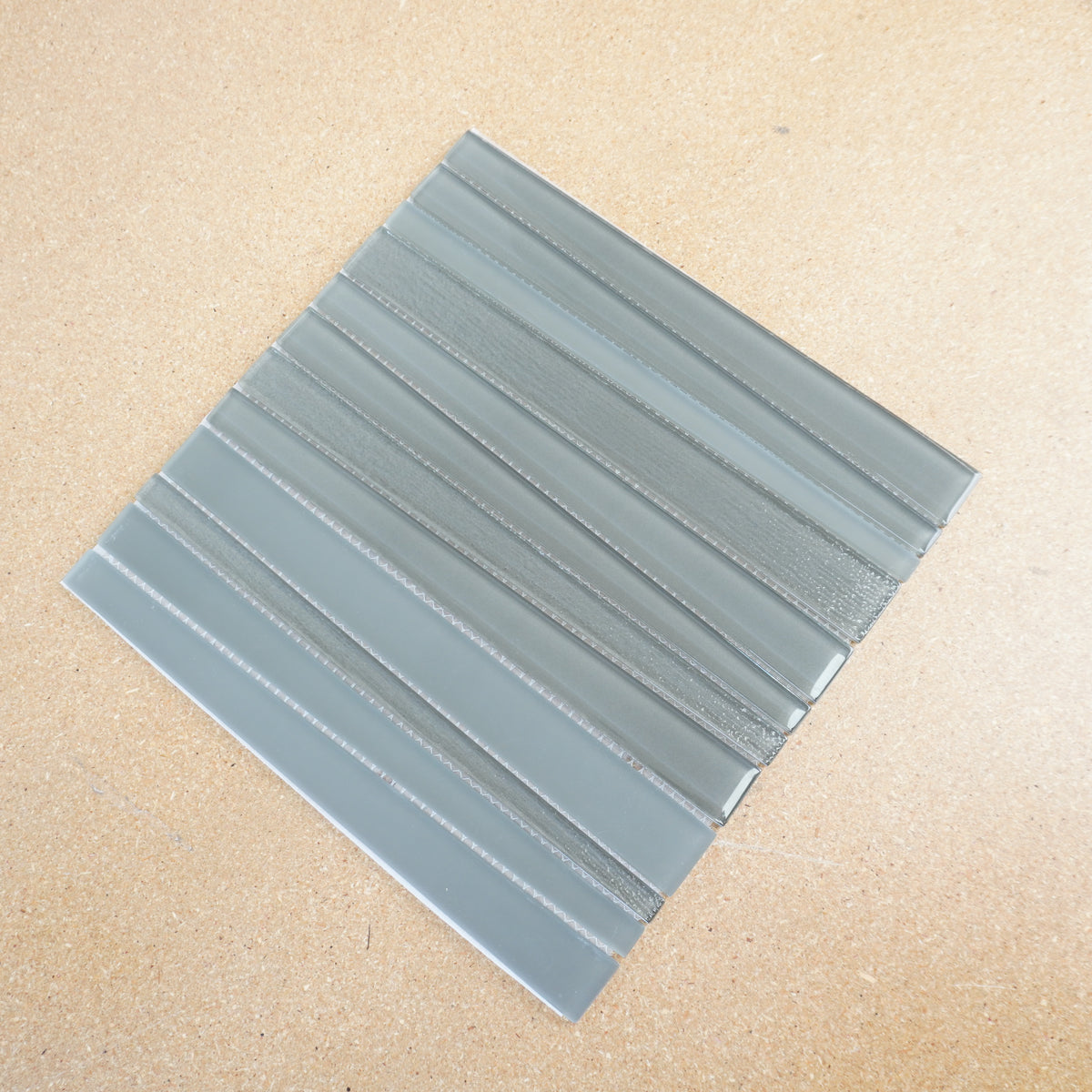 12x12-inch Glass Mosaic Tiles in Dark Taupe 13.6 sq. ft. (14pcs)