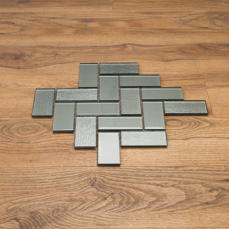 13 1/4"x 15" Mosaic Grey Tiles - 7.75 sq.ft.