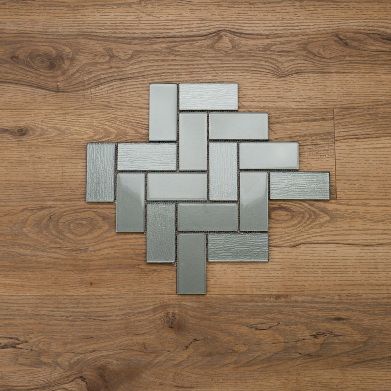 13 1/4"x 15" Mosaic Grey Tiles - 7.75 sq.ft.