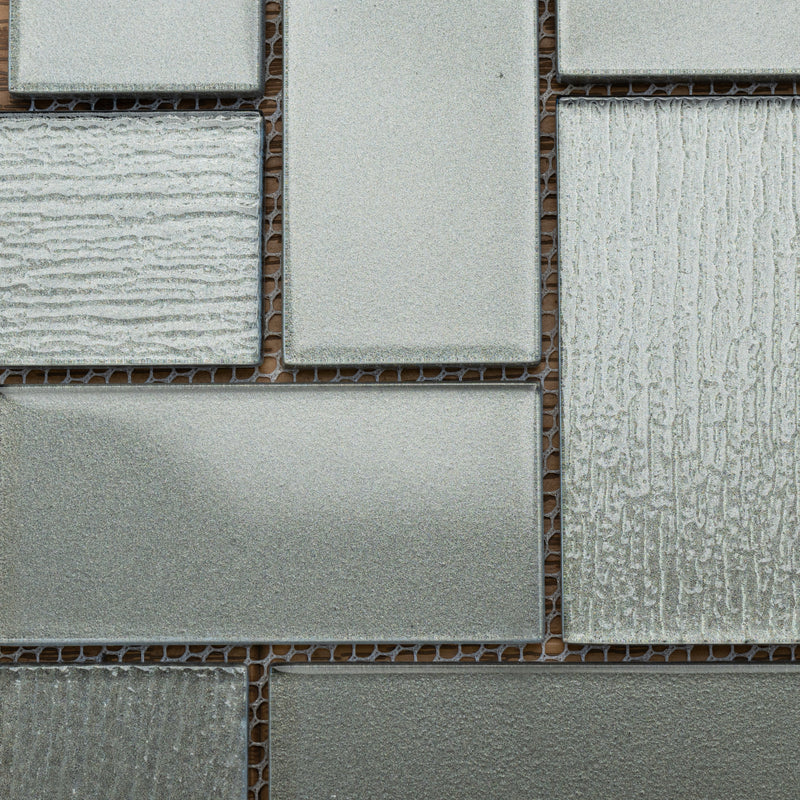 13 1/4"x 15" Mosaic Grey Tiles - 7.75 sq.ft.