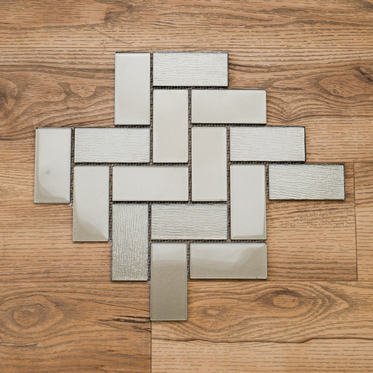 13 1/4"x 15" Mosaic Light Brown Tiles - 7.75 sq.ft.