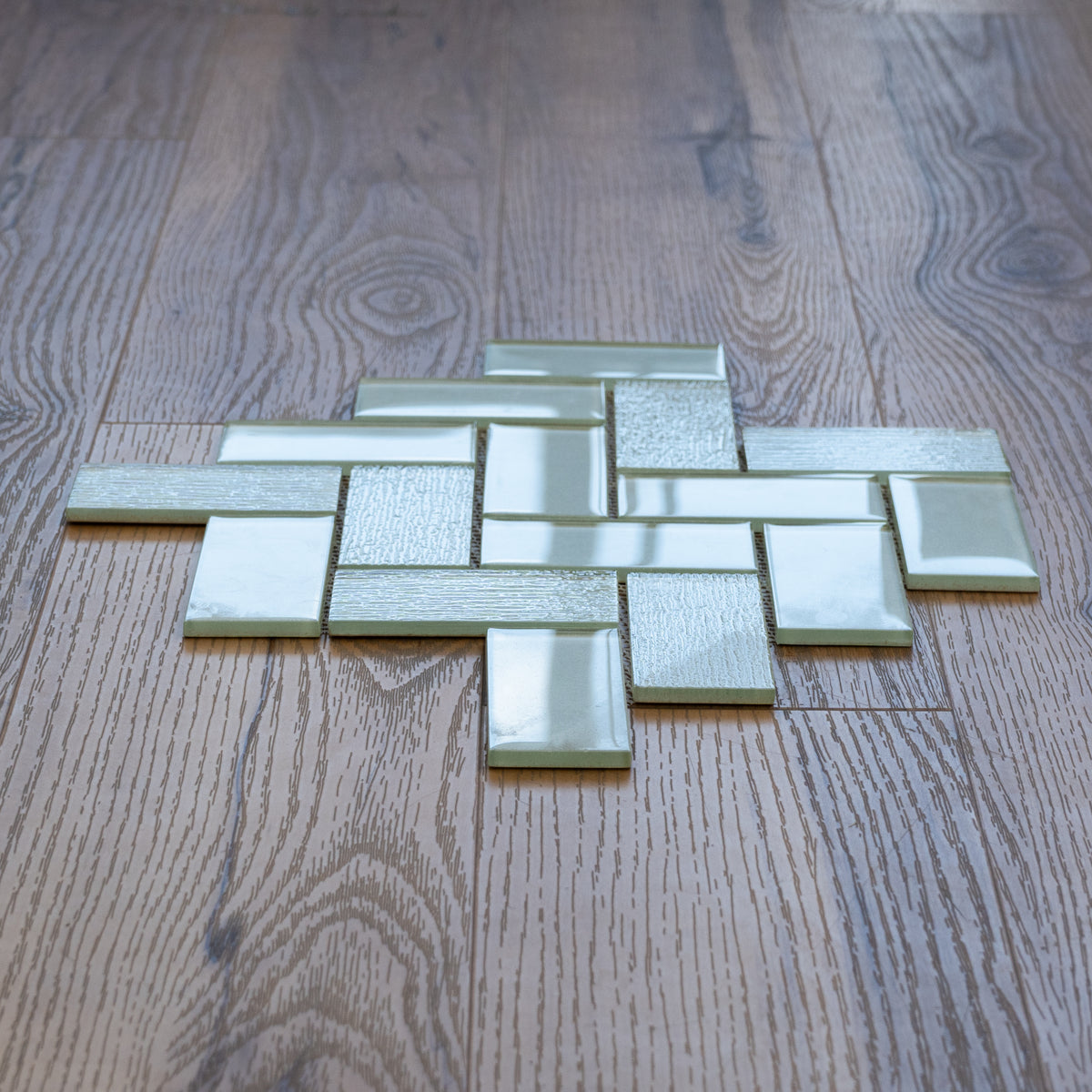 13 1/4"x 15" Mosaic White Tiles - 7.75 sq.ft.