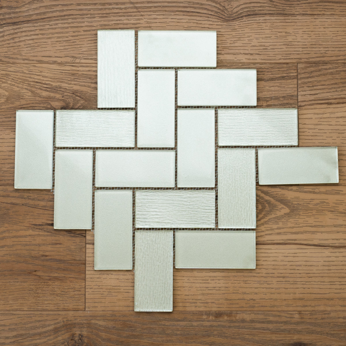 13 1/4"x 15" Mosaic White Tiles - 7.75 sq.ft.