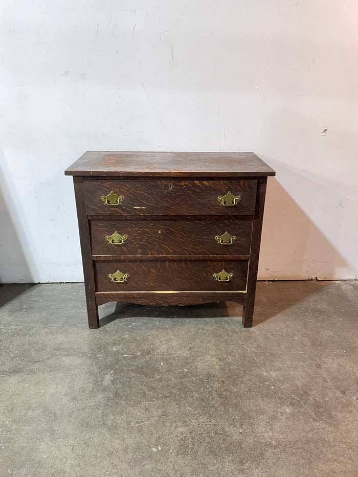 Vintage Dresser With Golden Handles