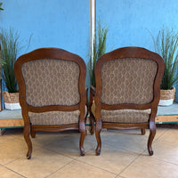 Bergere Accent Armchairs - A Pair