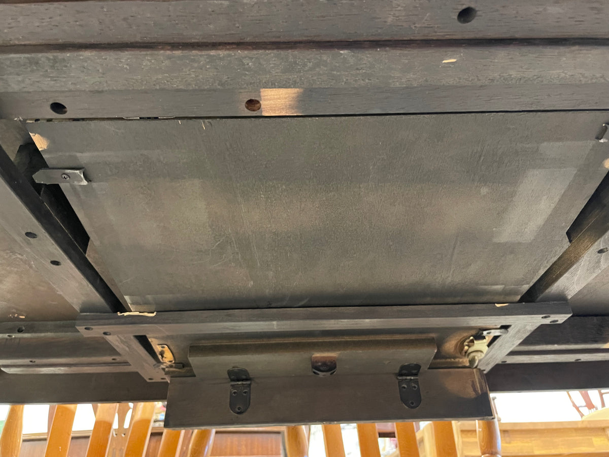 Solid Wood Dining Table with Hidden Leaf