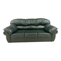 Dark Green Leather Sofa