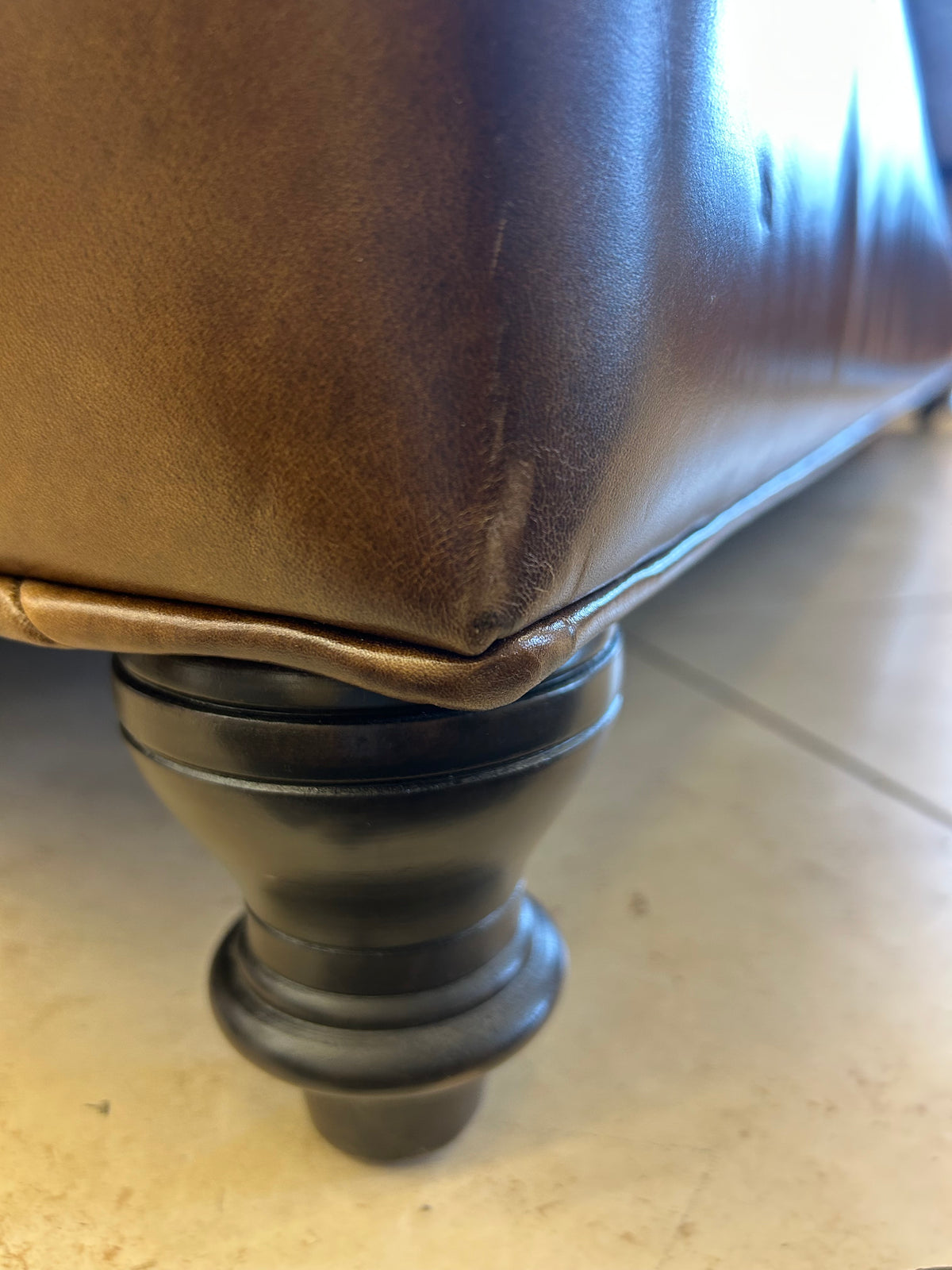 Eleganza Genuine Leather Long Sofa Made in Canada