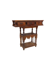 Antique 3 Tiered Tall Console Table
