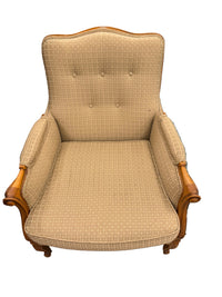 Beige Lattice Patterned Armchair