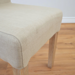 Linen Upholstered Dining Chair- Beige