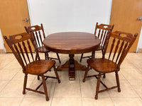 Solid Oak Dining Set - Round Table