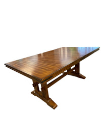 Solid Wood Rectangular Dining Table with 2 Leaflets