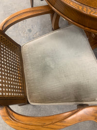 6 Wicker Back Chair Dining Set