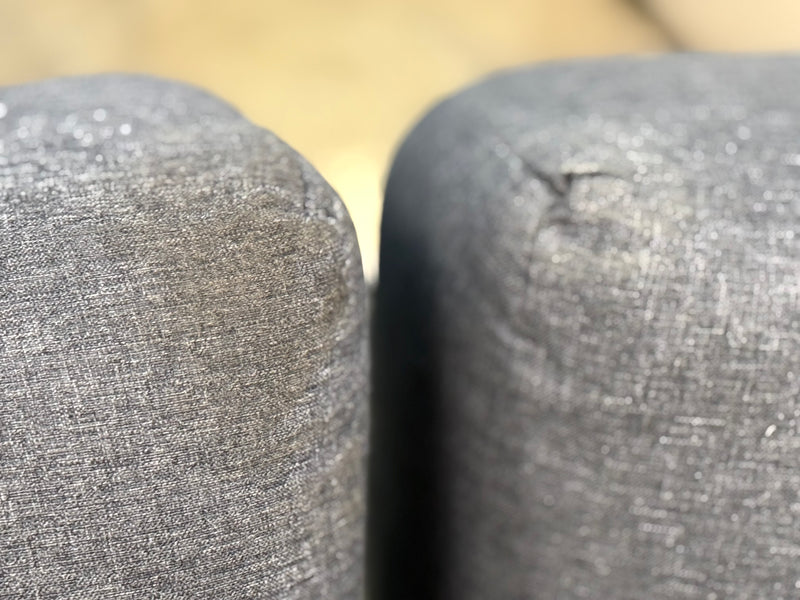 Light Grey Fabric L-Sectional (Set of 2)