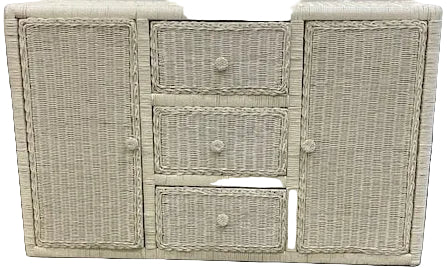Wicker entertainment unit