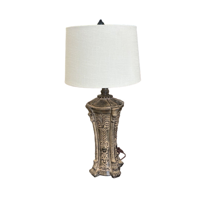 15-Inch Carved Style Lamp