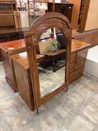 Vintage Wooden Dresser with Mirror