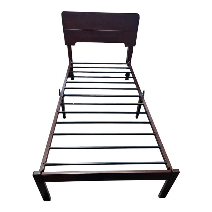 Dark Wood Twin Bed