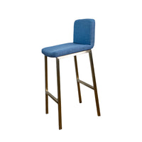 Corey 16-Inch W Blue Upholstered Counter Stool with Footrest
