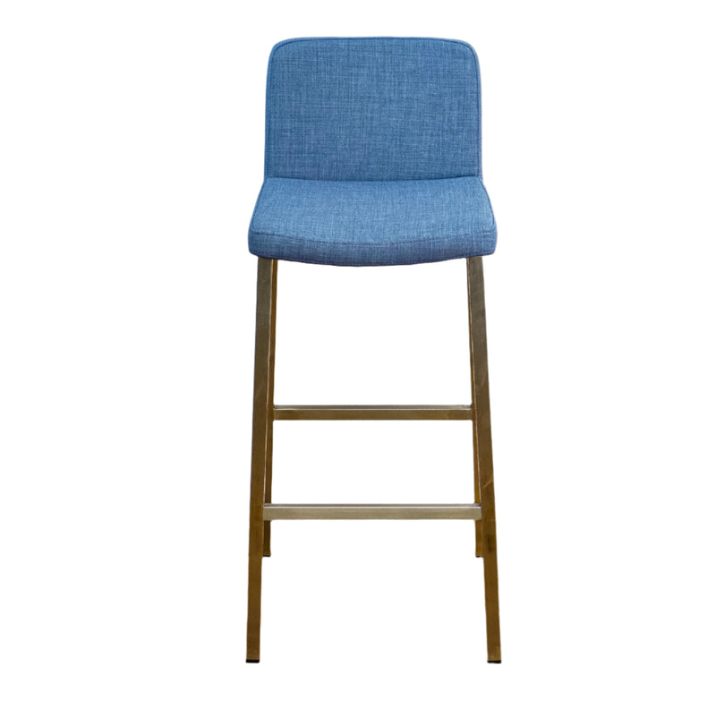 Corey 16-Inch W Blue Upholstered Counter Stool with Footrest