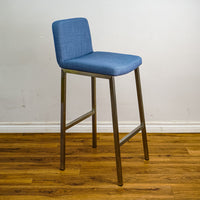 Corey 16-Inch W Blue Upholstered Counter Stool with Footrest