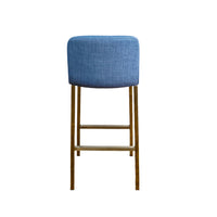 Corey 16-Inch W Blue Upholstered Counter Stool with Footrest