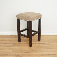 16-inch Fabric Upholstered Counter Stool in Grey