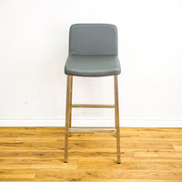 Corey 16.5-Inch W Gray Upholstered Bar Stool with Metal Frame, BS-213