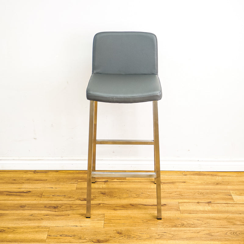 Corey 16.5-Inch W Gray Upholstered Bar Stool with Metal Frame, BS-213
