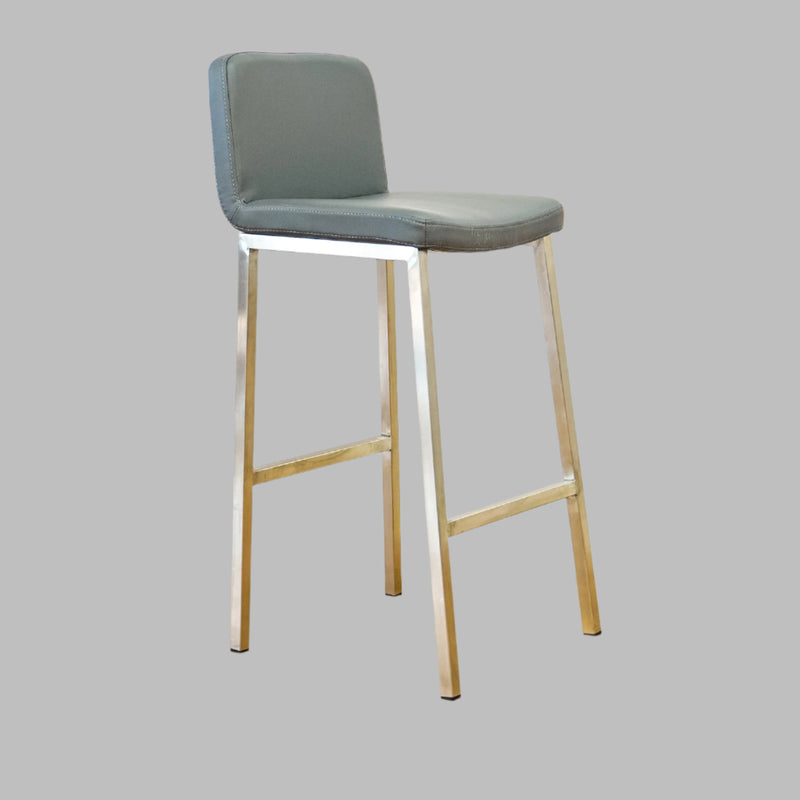 Corey 16.5-Inch W Gray Upholstered Bar Stool with Metal Frame, BS-213
