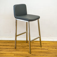 Corey 16.5-Inch W Gray Upholstered Bar Stool with Metal Frame, BS-213