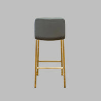 Corey 16.5-Inch W Gray Upholstered Bar Stool with Metal Frame, BS-213