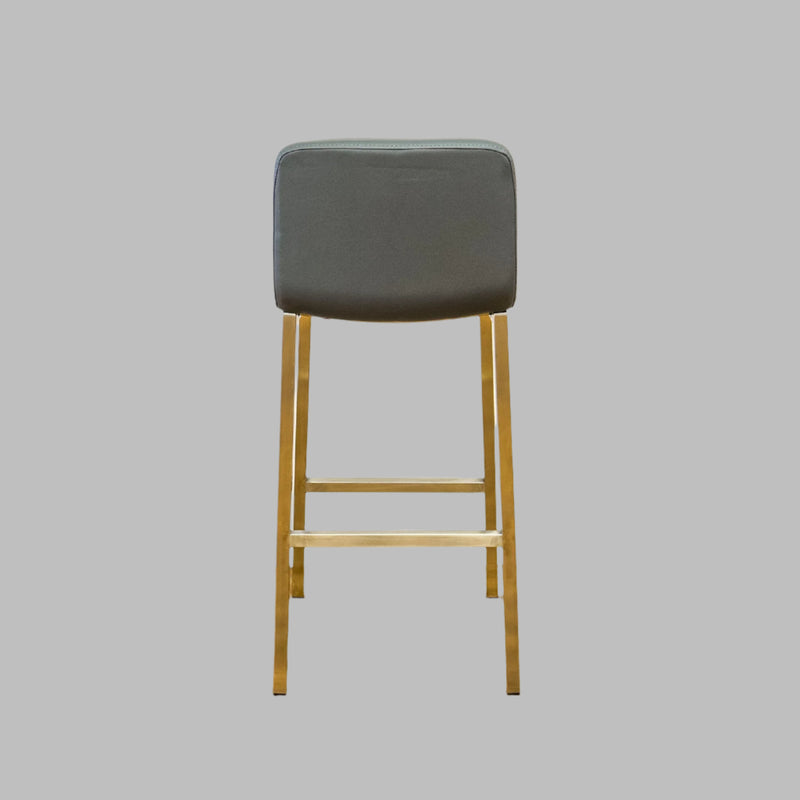 Corey 16.5-Inch W Gray Upholstered Bar Stool with Metal Frame, BS-213