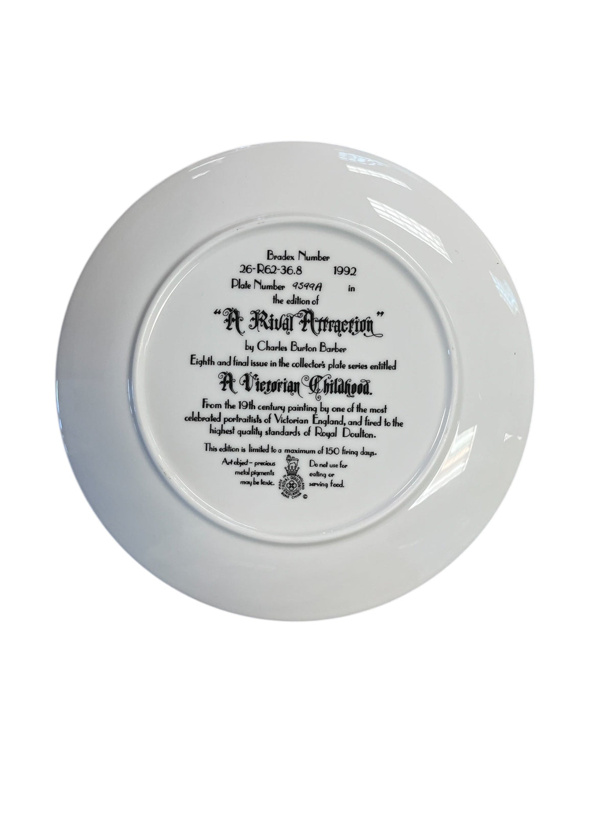 "A Rival Attraction" by Charles Burton Barber Collectors Plate