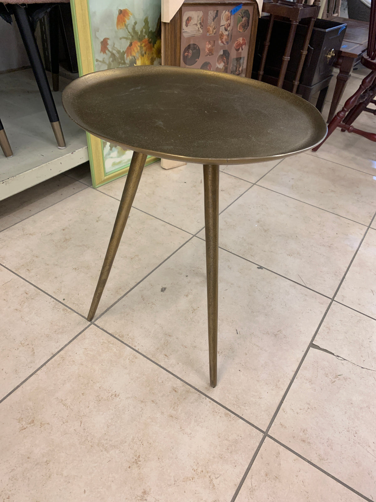 Williams-Sonoma Euclid Round Metal End Table
