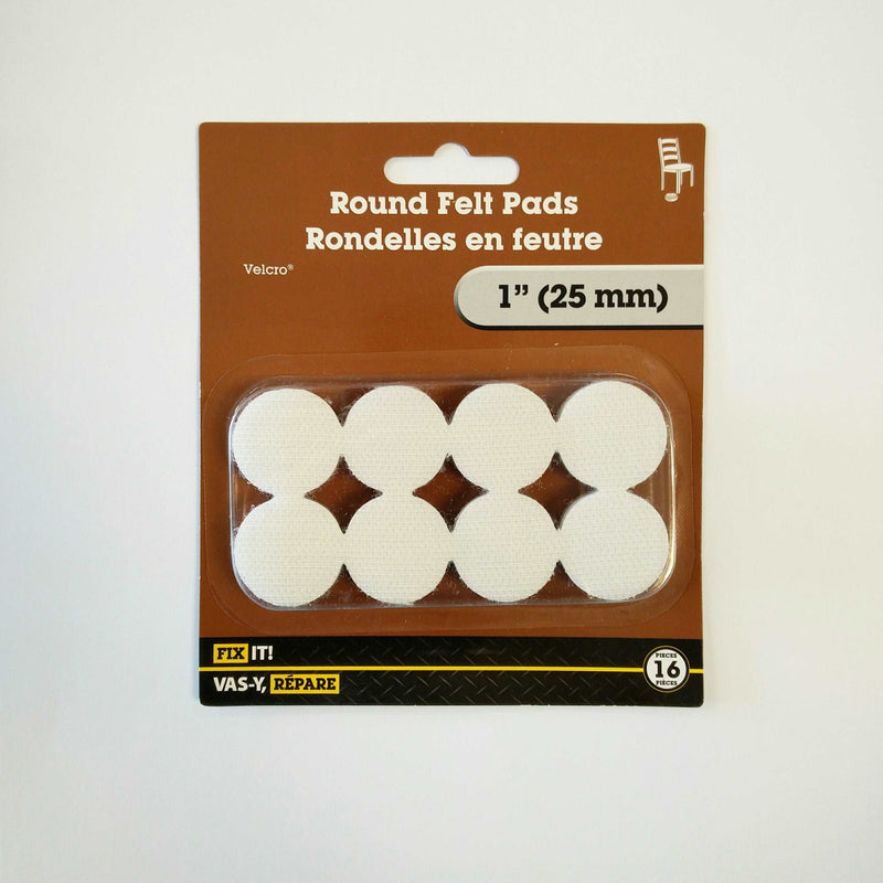 16 pcs Round Felt Pads 1" (25 mm)